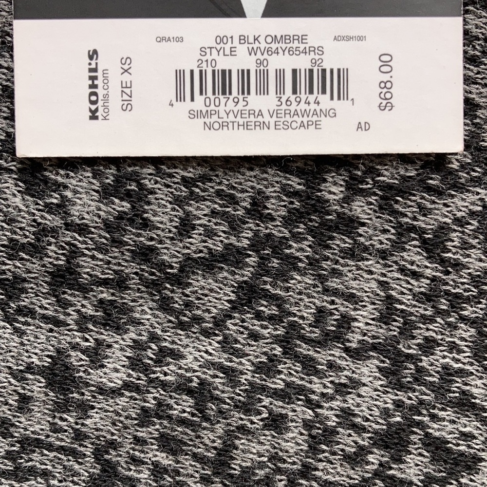 NWT Women's Simply Vera Vera Wang Ombre Sweaterdress Size XS - Picture 3 of 5
